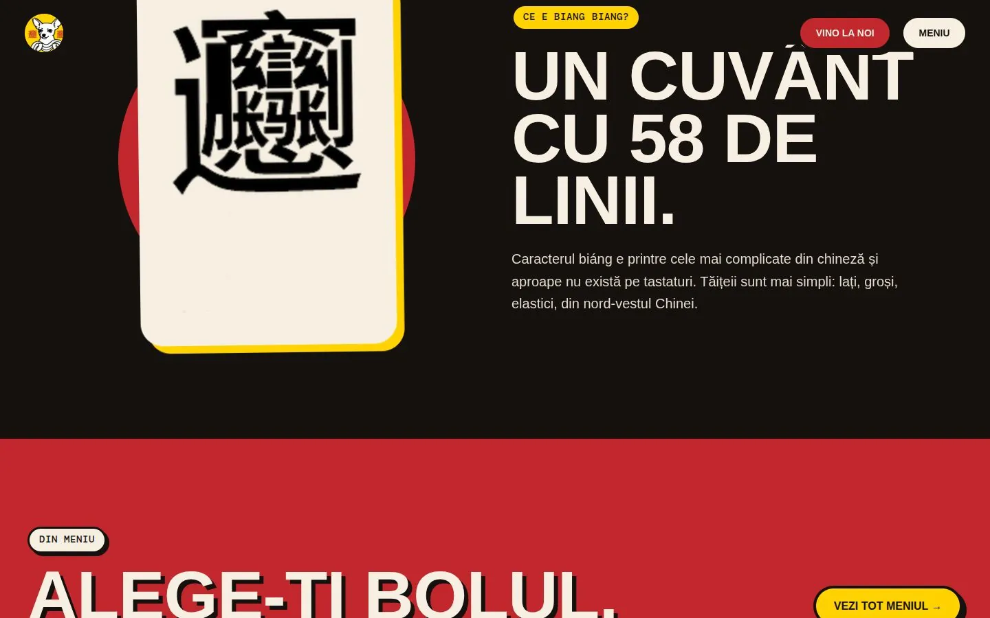 Povestea numelui: caracterul biang are 58 de linii