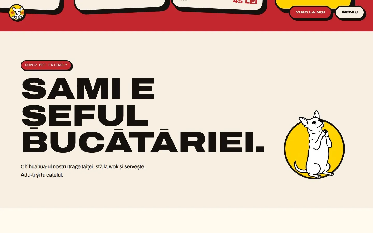 Sami, mascota restaurantului si seful bucatariei