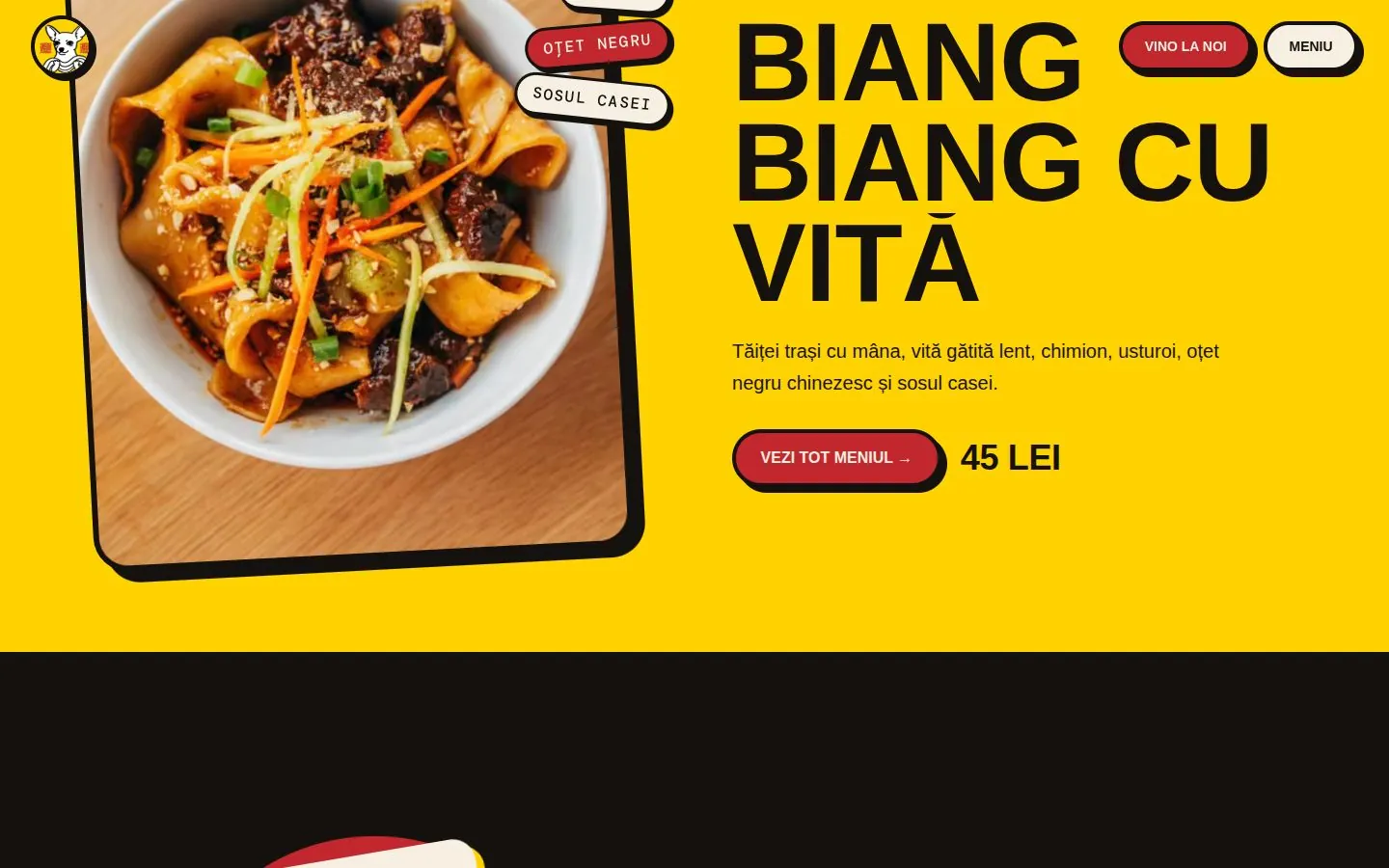 Taiteii biang biang, trasi cu mana, in stil Xi'an